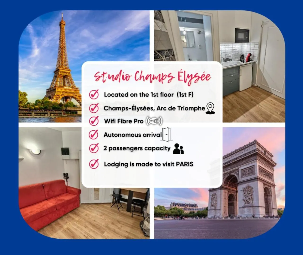 Apartment Studio Cosy, Champs-Elysees, Arc De Triomphe 3 Min Paris